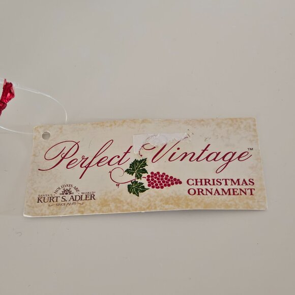 Kurt S. Adler Wine & Cheese Ornament – Merlot & Pinot Grigio – Perfect Vintage - Picture 8 of 12
